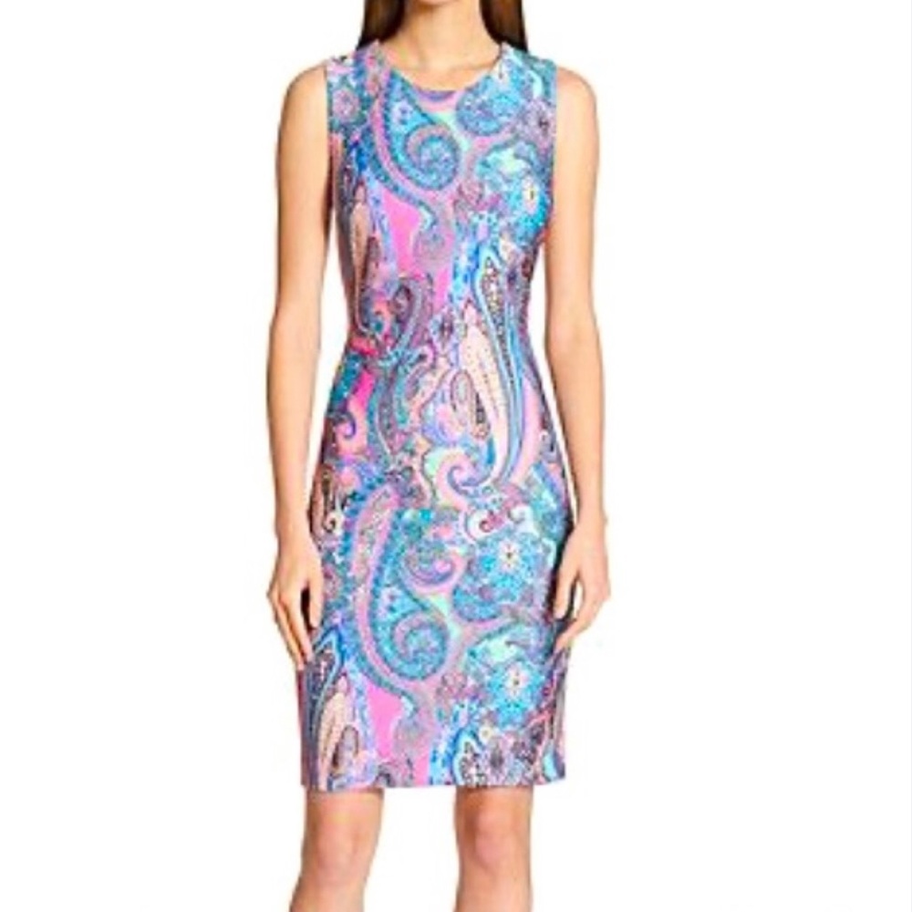 Tommy Hilfiger Sleeveless Paisley Sheath Dress